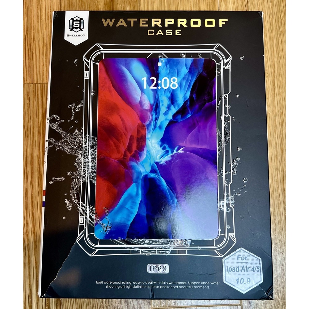 Shellbox Waterproof Case IP68 For iPad Air 4/5 10.9 Black New
